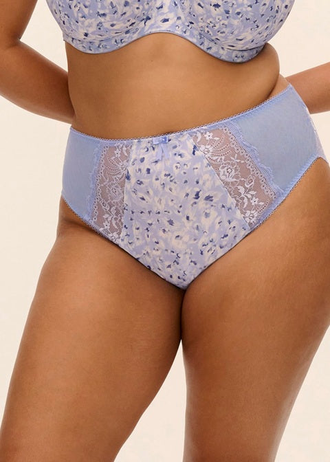 Morgan High-Leg Brief - Blue Leopard