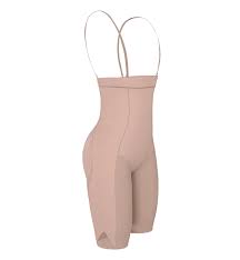 Seamless shaper short with sheer mesh cutouts and adjustable, removable straps