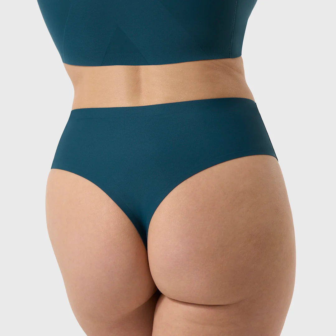 Evelyn and Bobbie High Waisted Thong - Deep Tide