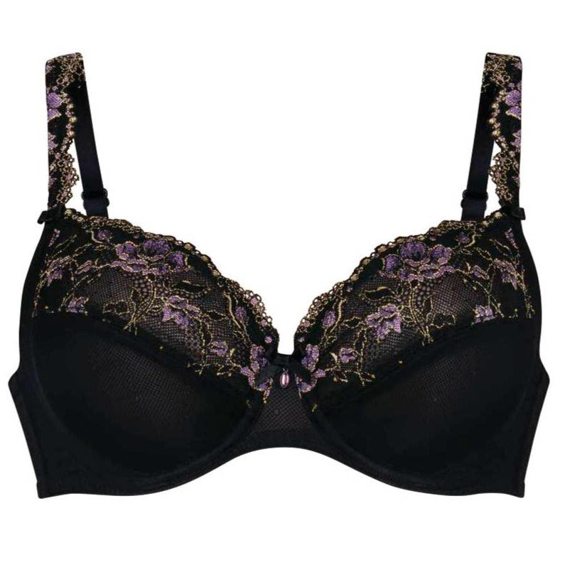 Soutien-gorge Rosa Faia Dentelle Noire - Taille 36E, à Armatures, Bretelles Larges, Occasion Très Bon état