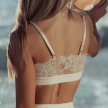 Kilo Brava Whisper Peach Lace Triangle Bralette