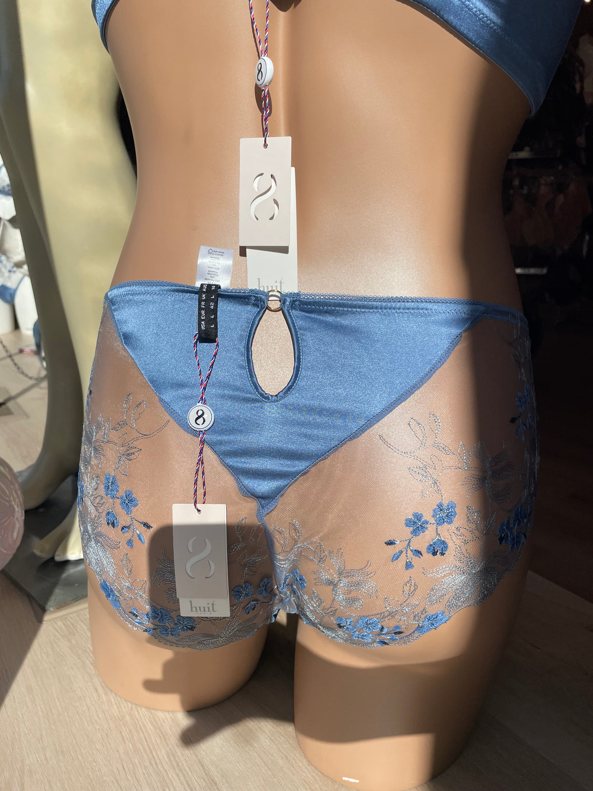 Huit Gabrielle Embroidered Bikini - Blue