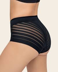 High-waisted shapewear panty with seamless design, moderate tummy control, and stylish SmartLace® accents